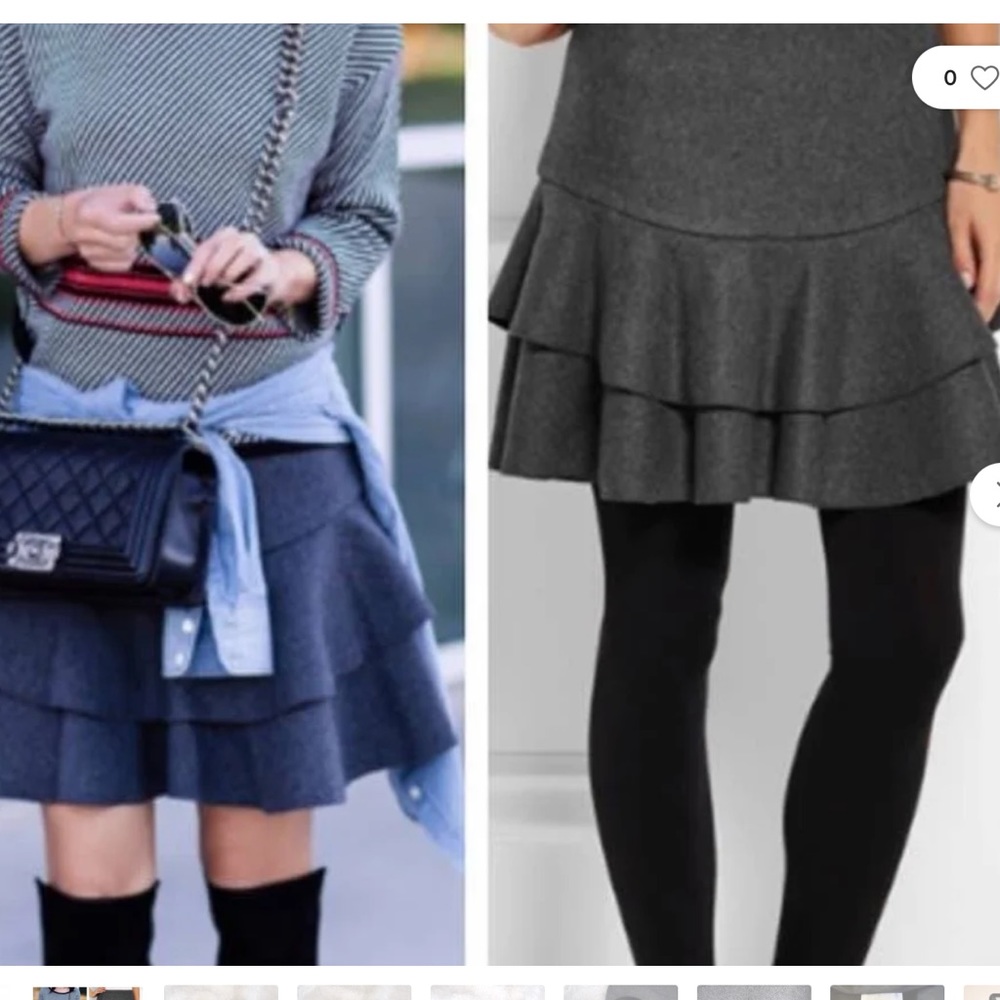 LIKE NEW  JCrew wool blend ruffled mini skirt